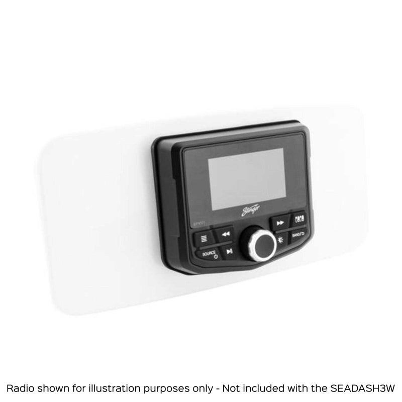 STINGER SEADASH3W Universal Marine 3" Radio Kit - White Finish Fits All 3" Gauge Radios - Image 3